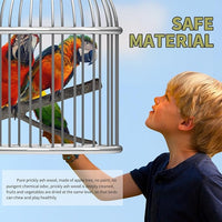 Bird Toys, Natural Parrot Toys for Small Macaws, Budgies, Lovebirds, Finches, Small and Medium Sized Birds Peppercorn Wood Apple Tree Perch Wood Set