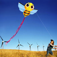 HENGDA KITE cartoon bee kite with yellow body, light wings and long tail - view 10