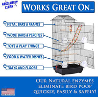 Absolutely Clean Amazing Bird Cage Cleaner and Deodorizer - Just Spray/Wipe - Safely & Easily Removes Bird Messes Quickly and Easily - Made in The US - Fragrance Free - 16oz (Pack of 2)