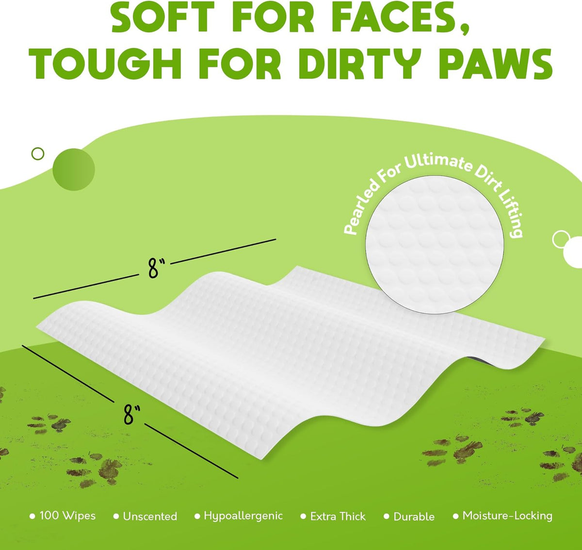 G.A.S Lick-Safe Daily Pet Wipes for Dogs and Cats, Unscented - 1 Count (Pack of 100) / Grooming Wipes - image 2
