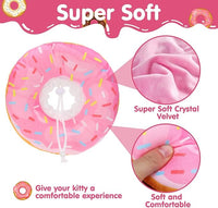 BINGPET Soft Donut Cat & Small Dog Recovery Collar, Adjustable Protective Pet Cone After Surgery