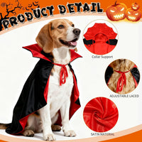 OLANRUN Dog Costumes, Dog Halloween Costumes Vampire Cloak - Small - image 2
