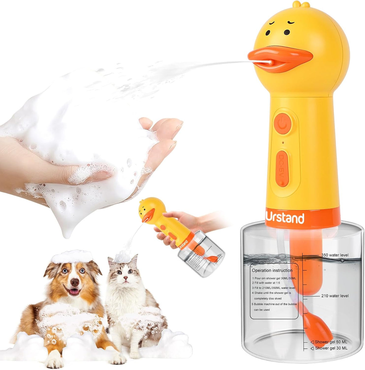 Dog Foaming Soap Dispenser - Yellow Duck
