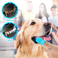 VIWIK 4-pack silicone dog finger toothbrush kit in four colors - view 2