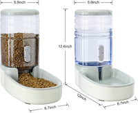 Automatic Cat Feeder and Water Dispenser with Stainless Steel Bowl - Grey - image 4