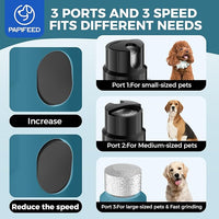 PIPAFFEED Dog Nail Grinder Upgraded with with Dog Nail Trimmers,2 LED Lights, 3-Speed Rechargeable & Quiet - Upgraded Electric Pet Nail Trimmer, Painless Paws Grooming Tool-Bule