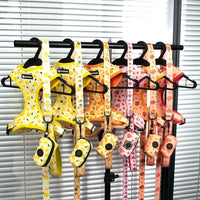 Dog Harness and Leash Set, Adjustable Dog Harness, Dog Leash - Peach / L(Chest 18.5 - 27.1", Neck 14.5 - 20.1") - image 4