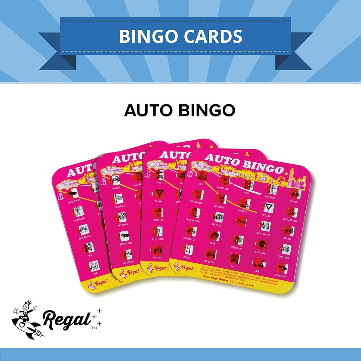 Regal Games Finger-Tip Shutter Bingo Cards with Sliding Windows - Pink - image 2