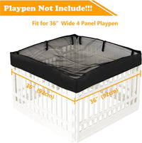 Dog Playpen Mesh Top Cover for 36" Inch Pet Playpen with 4 Panels - PureBlack - image 2
