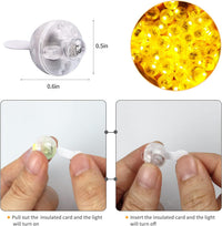 50pcs White LED Balloon Lights - 100PCS / Yellow - image 2