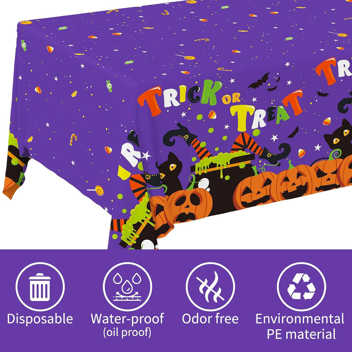 Gatherfun Football Party Decorations Disposable Tablecloth Plastic - Halloween - image 4