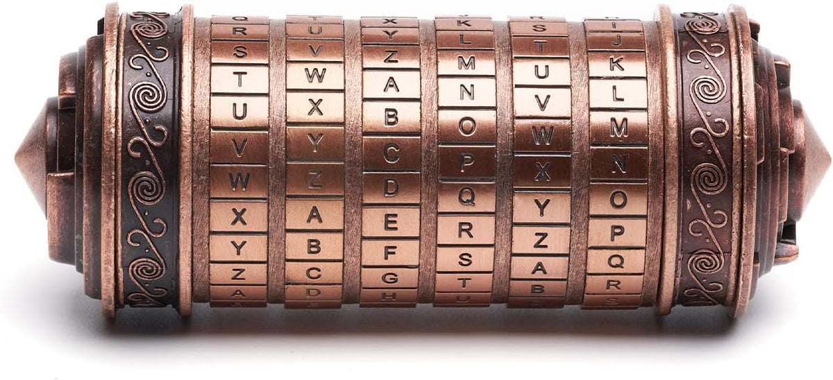 FLYALIGOGO metal Da Vinci Code cryptex puzzle box with letter dials