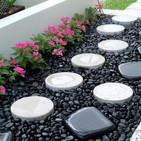 HappyFiller 18 LB Black Pebbles Decorative Polished Terrarium Rocks Stones for Aquarium,Fish Turtle Tank,Fountain,Plants Top Dressing,Cactus,Succulents,Garden Landscaping,0.8-1.6 Inch