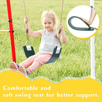 GAMKII replacement swing seat in green with U-shaped EVA board and stainless steel triangle rings - view 4