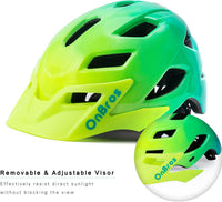OnBros Kids Bike Helmet Boys Girls Youth Visor Adjustable 50-57CM – Fun for Kids & Family - A-Green-[HOT] - image 4