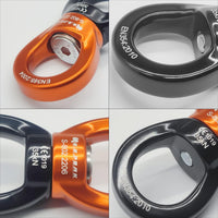 S.E.PEAK black anodized aluminum 35kN swing swivel with 360 degree rotation - view 15