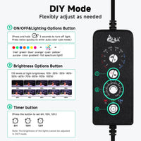 AQQA LED Aquarium Light, 24/7 & DIY Mode Full Spectrum Fish Tank Light – Essentials for Fish - For 24-32 inch fish tank - image 2