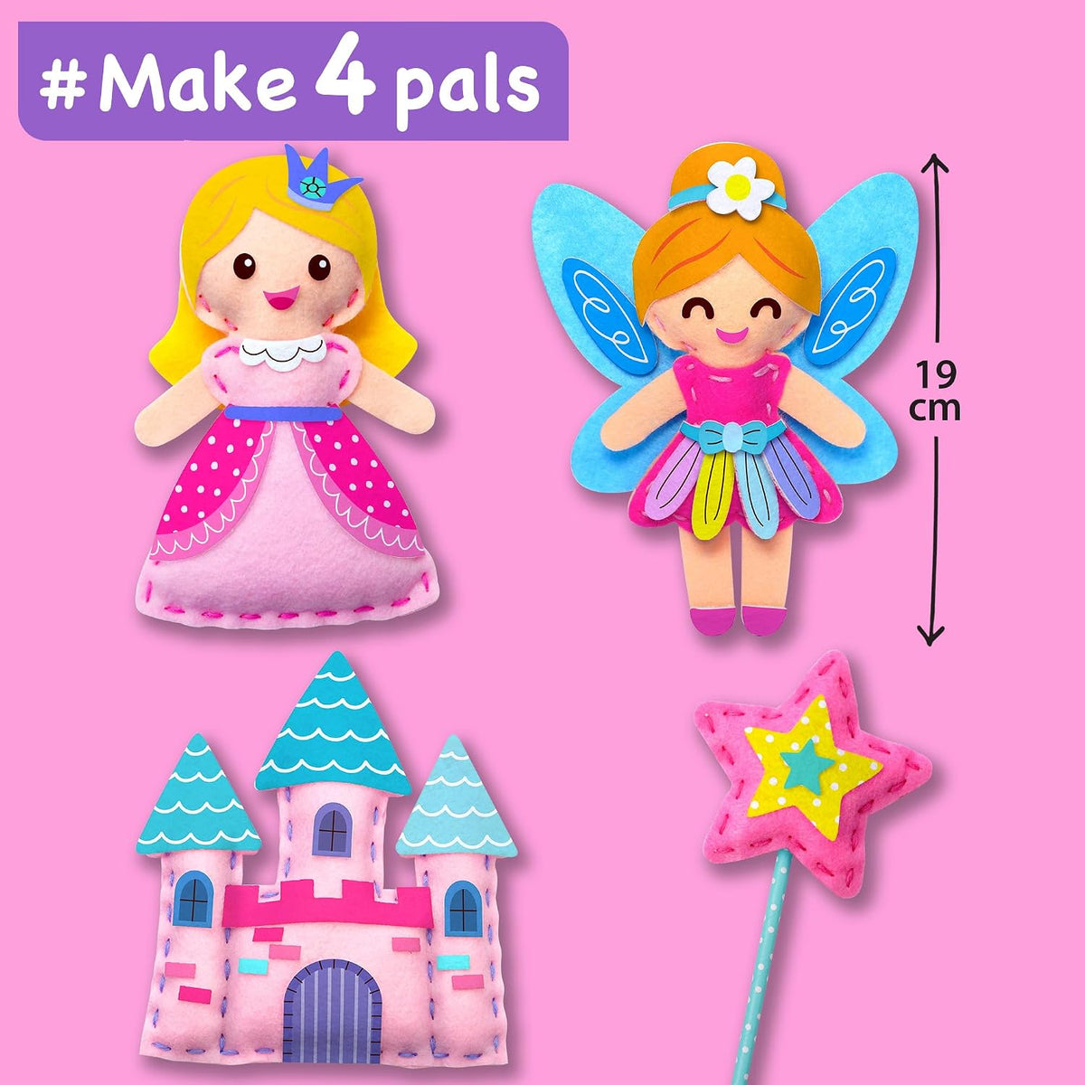 EZCRA Unicorn Sewing Kit for Kids Ages 4-8, 4 Beginner Projects - Princess 4-in-1 - image 2