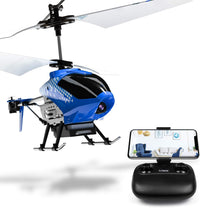 U12S Mini RC Helicopter with Camera Remote Control Helicopter Blue – Fun for Kids & Family - Blue
