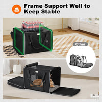 25x17x17 Extra Large Expandable car cat Carrier with a Litter Box – Essentials for Cats - 24.0"L x 17.0"W x 17.0"H / No litter box - image 4