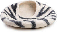 Woolygon Premium Felt Cat Cave Bed - Wool Kitty Beds Handcrafted Kitten Caves Bed for Indoor Cats - Made from 100% Eco-Friendly Merino Wool, Foldable Cat Hidewawy Covered Cat House Pod