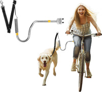 Dog Bike Leash Attachment for Medium & Large Dogs, Silver – Essentials for Dogs