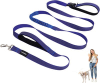 Hands Free Dog Leash, Waist & Crossbody 2-in-1 for Jogging & Hiking – Essentials for Dogs - Navy Blue / Medium (6–8FT)