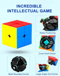 CFMOUR stickerless 2x2 and 3x3 speed cube set in gift box - view 12
