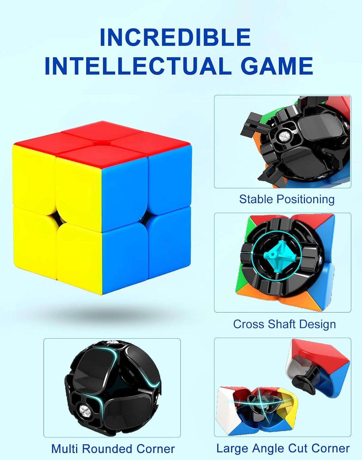 CFMOUR stickerless 2x2 and 3x3 speed cube set in gift box - view 12