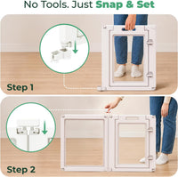 FXW AuraSpace Clear Acrylic Indoor Dog Playpen, 24" H - White / 24"H / 12 Panels - image 4