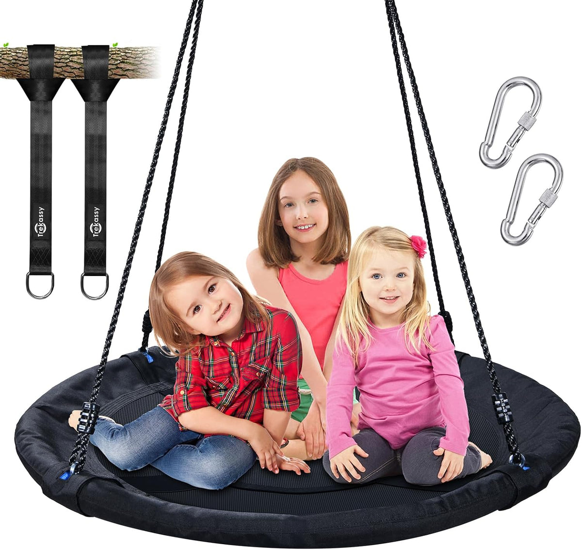Trekassy 40" Saucer Tree Swing - Black
