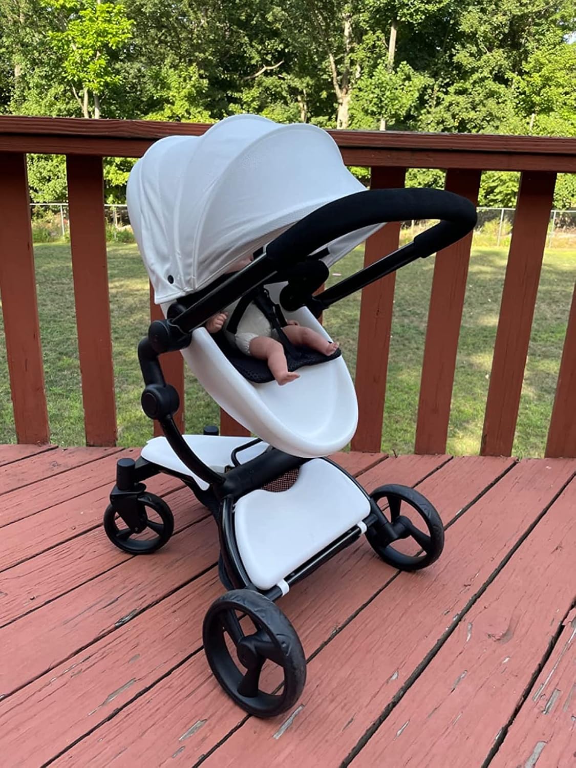 Anivia Stroller Toy Collection Doll Stroller Baby Doll Accessories - DA601T black - image 2
