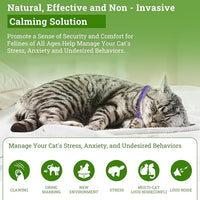 2 Diffusers& 6 Refills +2pcs Calming Collar Cat Calming Diffuser, Plug in Diffuser Cat Pheromone Calming Diffuser Starter Kit Helps Ruduce Anxious, Anti-Stress & Comforts Cats