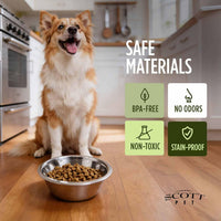 Scott Pet Bowl, Stainless Steel Pet Water and Food Bowl - 5 Quart (Pack of 2) - image 3