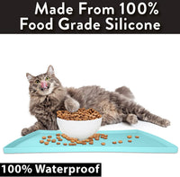 CatGuru Premium Cat Food Mat - 24"L x 14"W / Aruba - image 3