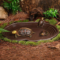 Extra Large Reptile Bathing Pool Reptile Feeding Dish Water Bowl - Black - image 3