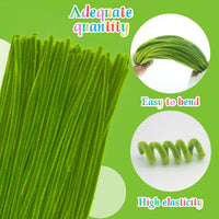 Black Pipe Cleaners for Crafts, Craft Supplies, Arts and Crafts - Moss Green - image 2