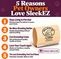 SleekEZ Dog Brush for Shedding, Patented Deshedding Dog Brush - Dog Brush - image 2