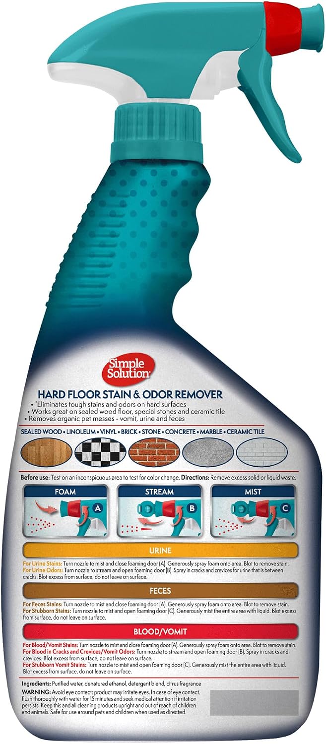 Simple Solution Hard Floor Dog Stain & Odor Remover - 32 Fl Oz (Pack of 1) - image 2