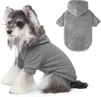 Dog Basic Hoodie Soft Dog Clothes Cold Weather Sweaters for Medium - Grey / XS (Back: 10.24",Chest: 14.96", 2-5 lbs)