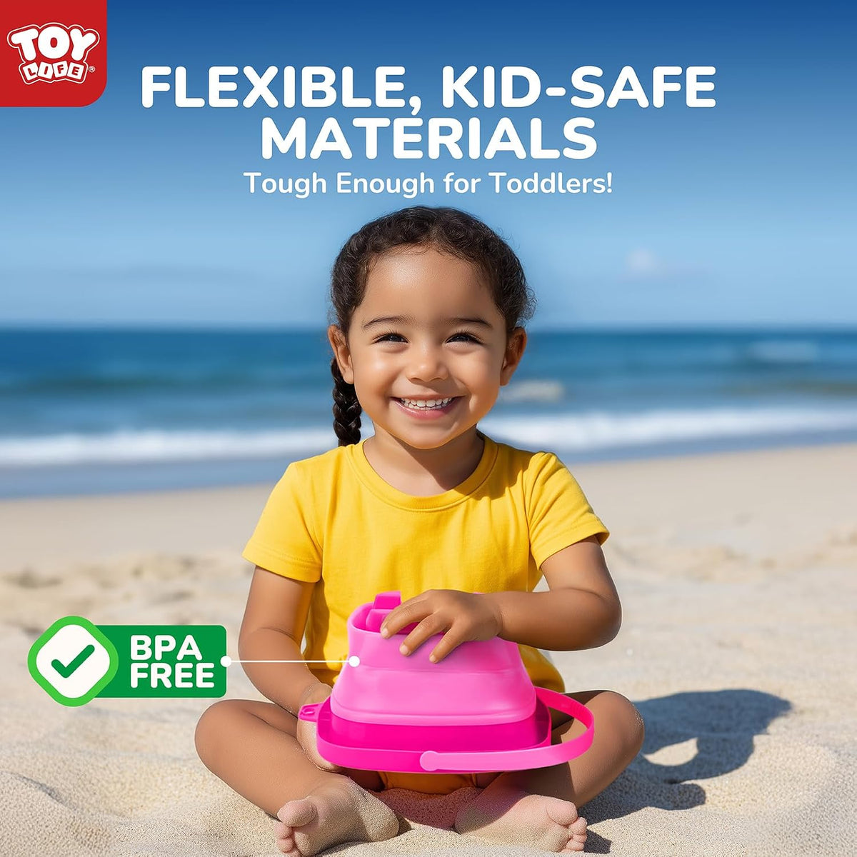 TOY Life 41-Pc Beach Sand Toy Set, Silicone Bucket & Shovels - 23pcs Unicorn Beach Sand Toys - image 4
