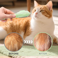 Cat Hair Brush for Shedding, 3-in-1 Pet Spray Hair Removal Comb with Visual Spray & Release Button, Waterproof Dog Grooming Brush for Furry Pet