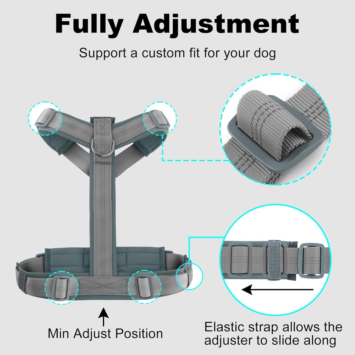 Plutus Pet No Pull Dog Harness - XS / Gray - image 4