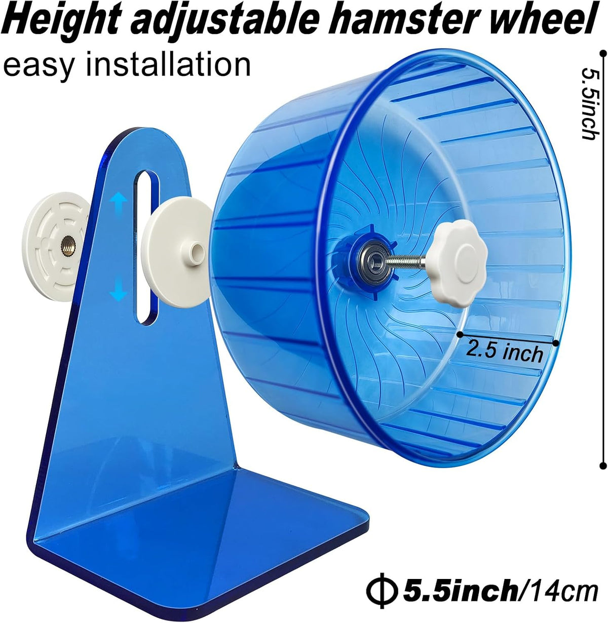 Hamster Wheel, Silent Wheel - Φ 5.5 inch / Blue - image 3