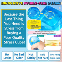 Squishy Fidget Toys Stress Cube - Stresscube-3set - image 4