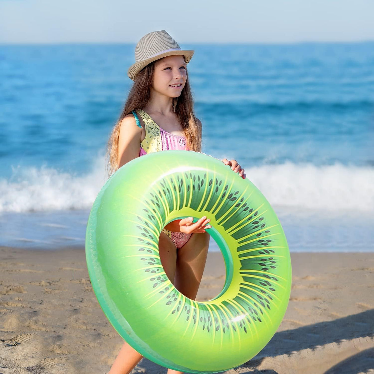 FindUWill Pool Floats Kids, Pool Swim Tubes Rings - Grape Purple - image 2