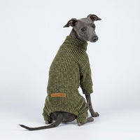 Fitwarm Turtleneck Raglan Dog Pajamas - Large / Olive Green - image 4