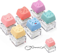 6 Pcs Keyboard Fidget Toy Keyboard Fidget Keychain - Pastel / Cat / 6