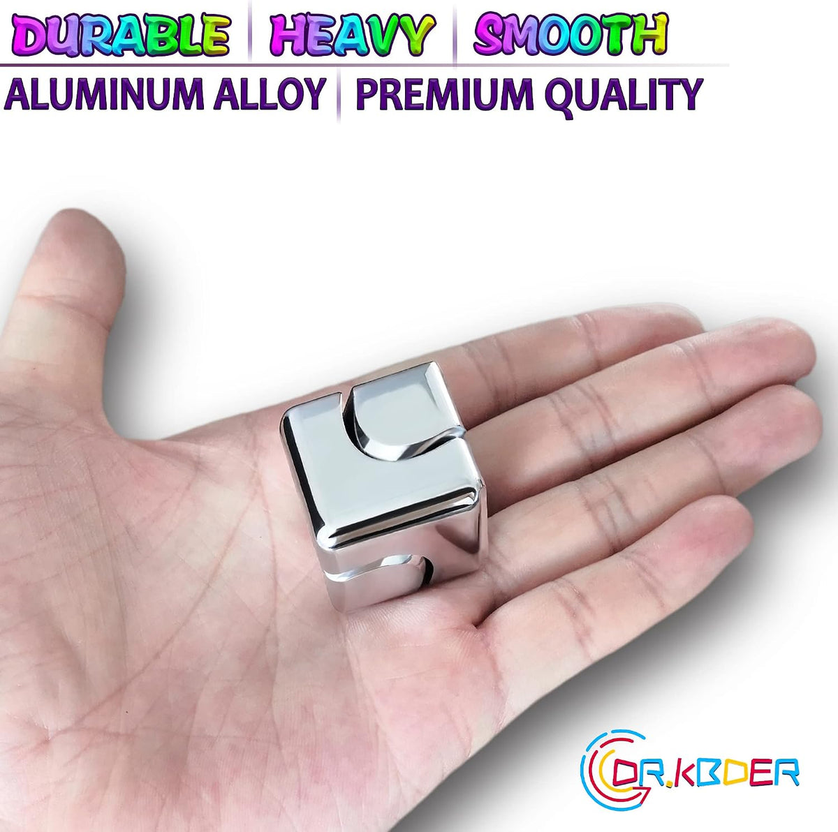 Fidget Spinner Toys Cube Adults - Silver - image 3