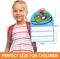 Auchq alphabet writing practice cards, 13 double-sided dry erase letter tracing cards - view 3